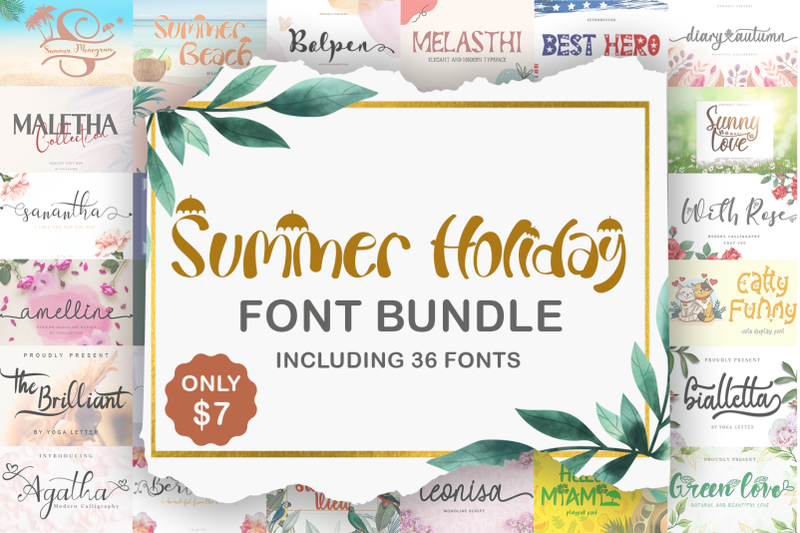 summer-holiday-font-bundle