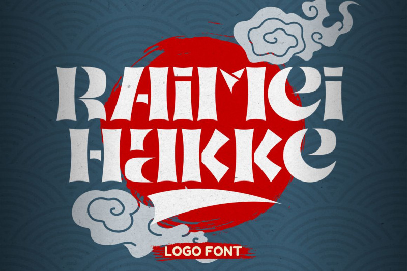 raimei-hakke-japan-style-logo-font