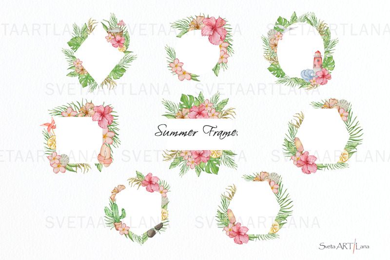 watercolor-tropical-frame-clipart