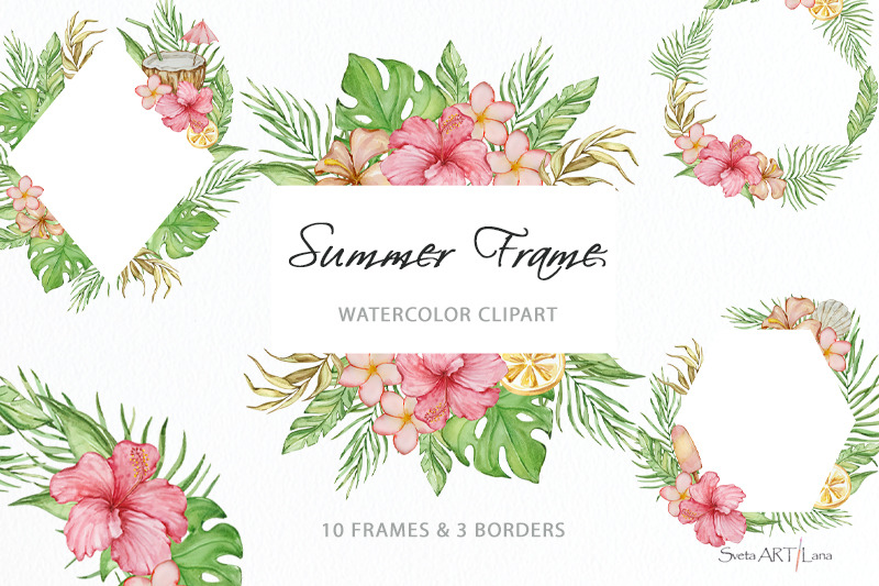 watercolor-tropical-frame-clipart