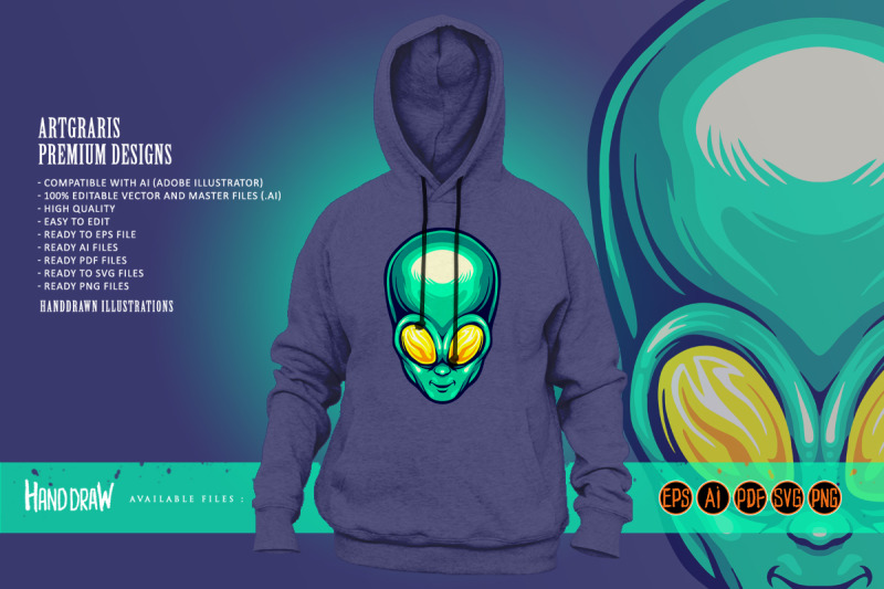 alien-head-cartoon-logo-mascot-illustrations