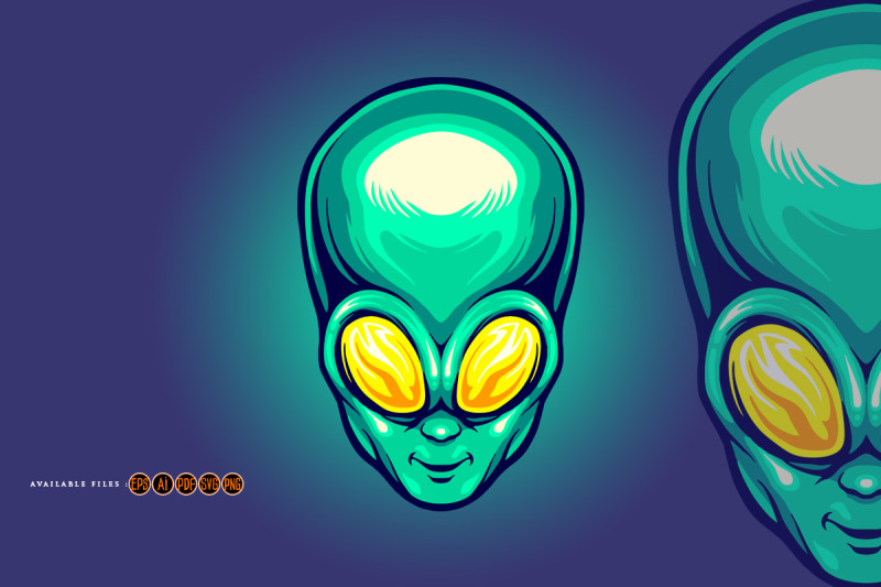 alien-head-cartoon-logo-mascot-illustrations