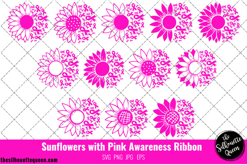 sunflower-breast-cancer-pink-ribbon-svg-breast-cancer-awareness-svg