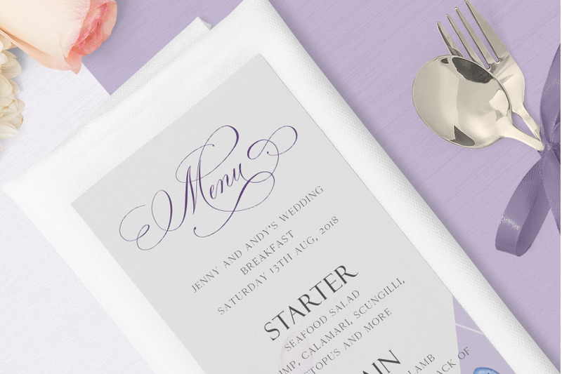 menu-for-wedding-set-invitations-printable-elegant-calligraphy