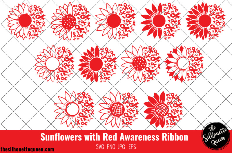 sunflower-hiv-aids-awareness-red-ribbon-svg-hiv-aids-awareness-svg