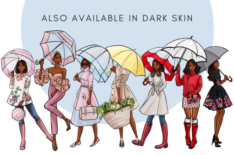 girls-with-umbrellas-light-skin-watercolor-fashion-clipart