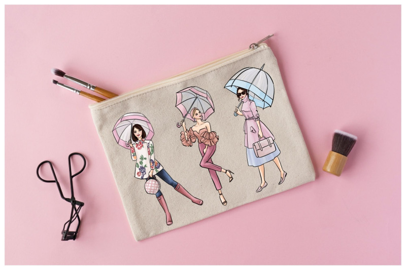 girls-with-umbrellas-light-skin-watercolor-fashion-clipart