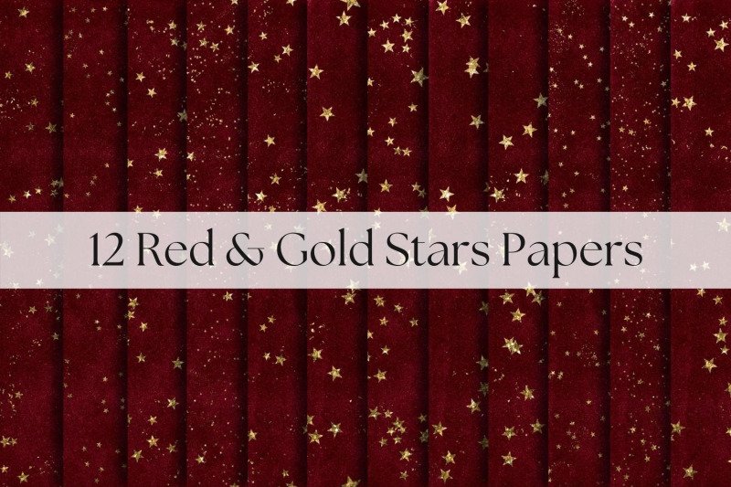 red-papers-with-gold-stars