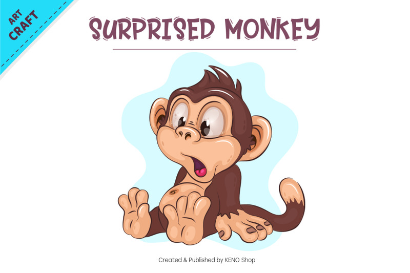 surprised-cartoon-monkey-crafting-sublimation