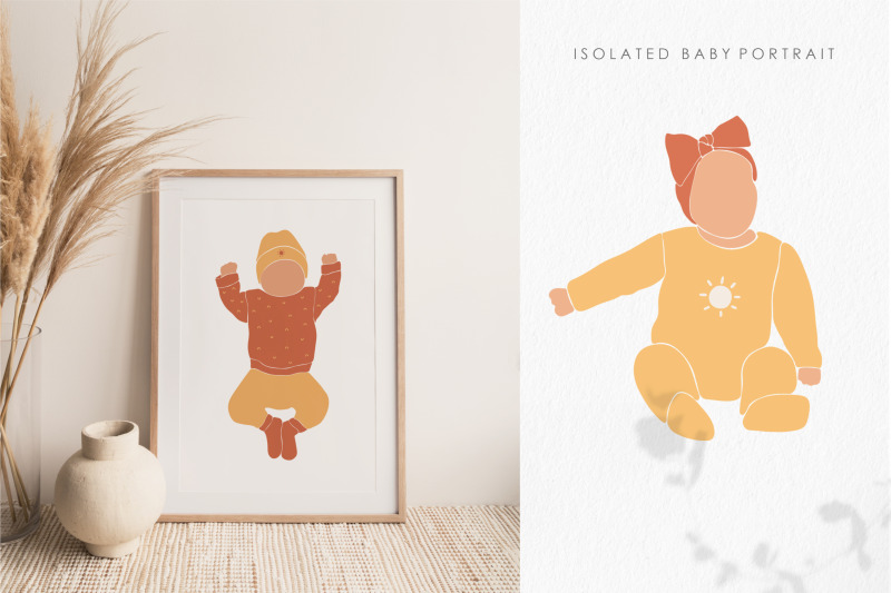 boho-baby-clipart-8-abstract-baby-silhouette-nursery-baby-elements