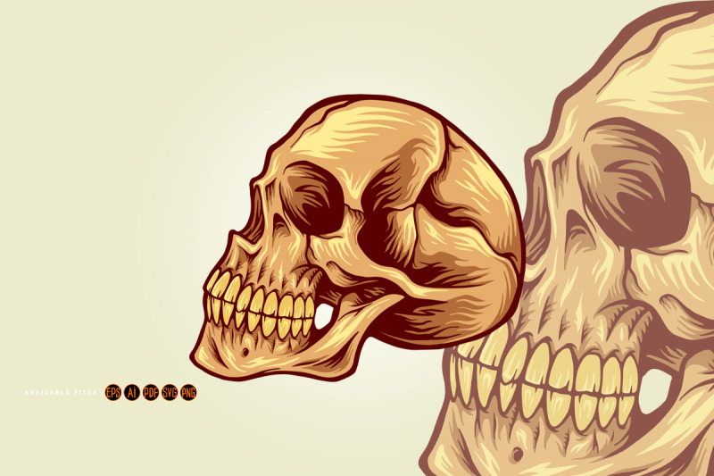 vintage-skull-head-logo-mascot-illustrations