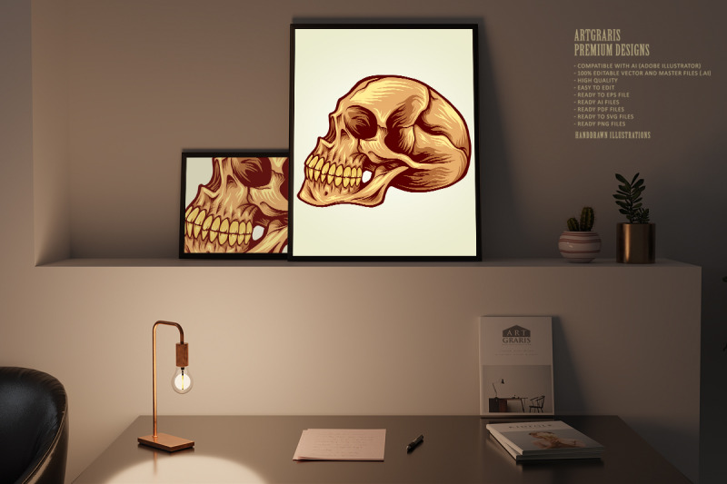 vintage-skull-head-logo-mascot-illustrations