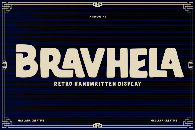 bravhela-handwritten-display-font