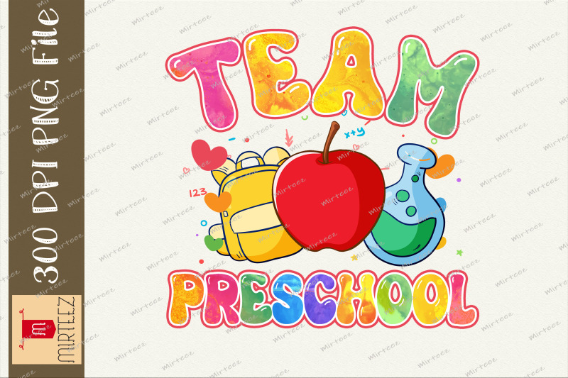 Team Preschool Teacher Back To School By Zemira | TheHungryJPEG.com