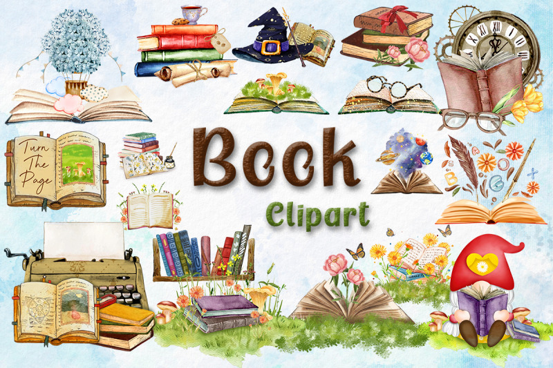 book-lover-clipart-bundle