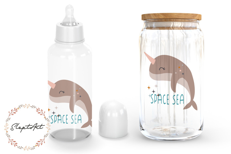 space-narwhal-sublimation-design-png