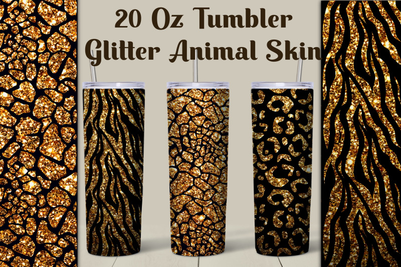 glitter-animal-skin-tumbler-sublimation-design-png