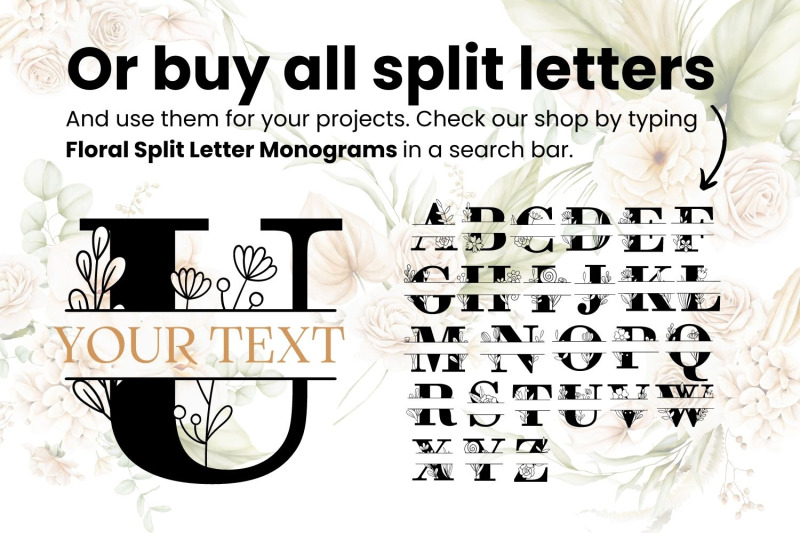 floral-split-monogram-letter-u