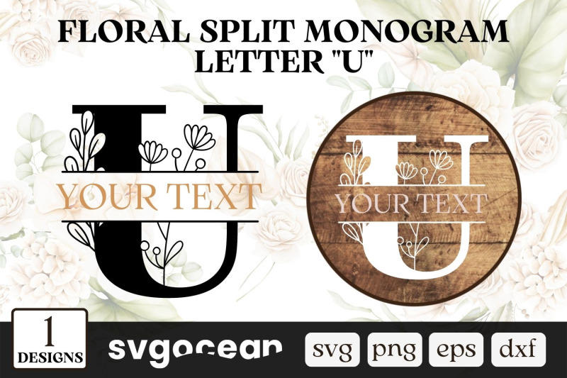 floral-split-monogram-letter-u