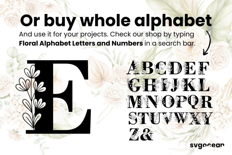 floral-letter-e