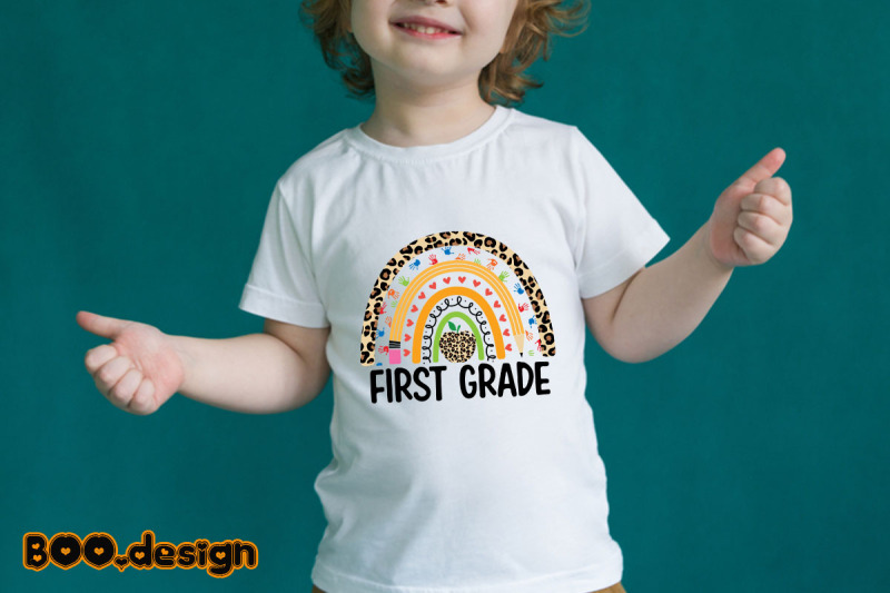 first-grade-leopard-rainbow-graphics