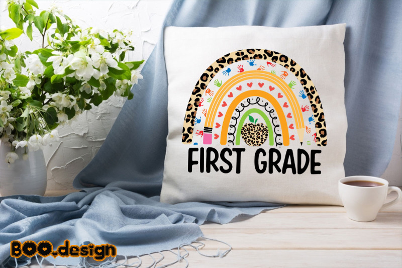 first-grade-leopard-rainbow-graphics