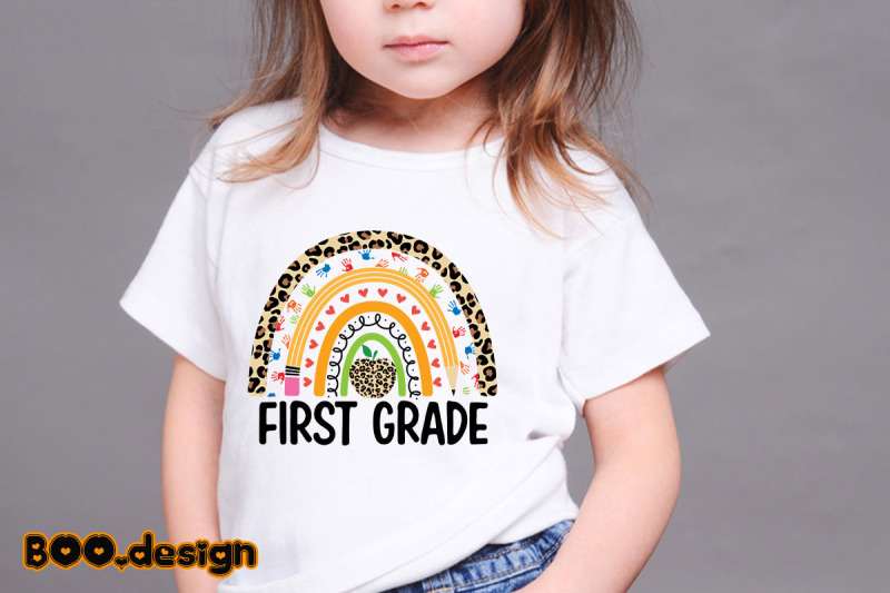 first-grade-leopard-rainbow-graphics