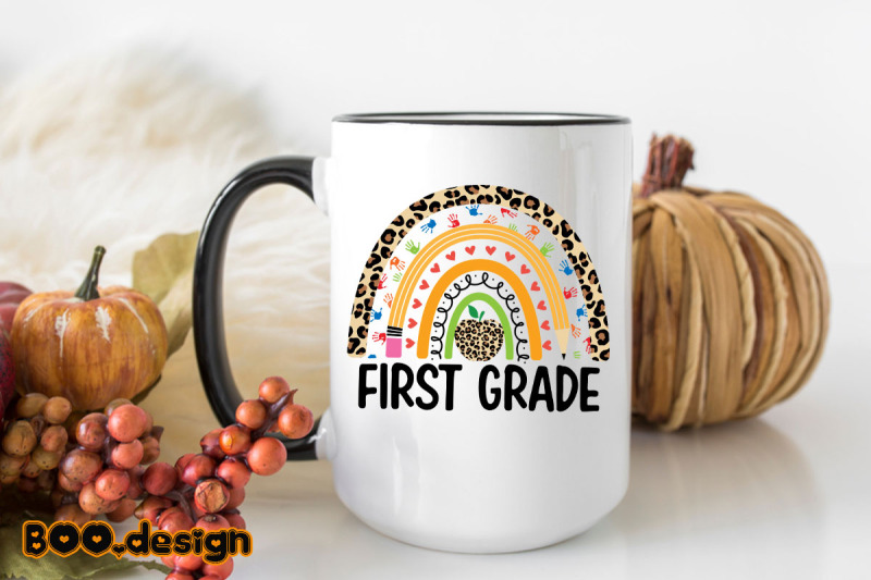 first-grade-leopard-rainbow-graphics