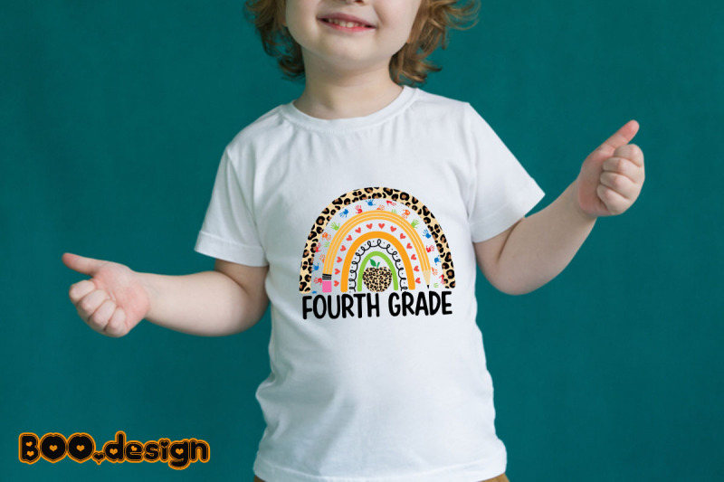 fourth-grade-leopard-rainbow-graphics