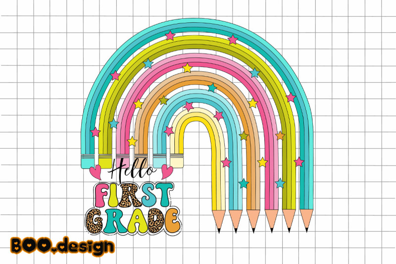 hello-first-grade-rainbow-crayons-graphics