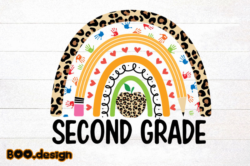 second-grade-leopard-rainbow-graphics