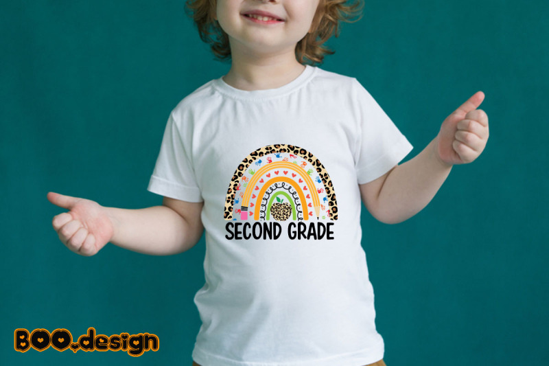 second-grade-leopard-rainbow-graphics