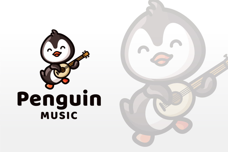 penguin-music-logo-template