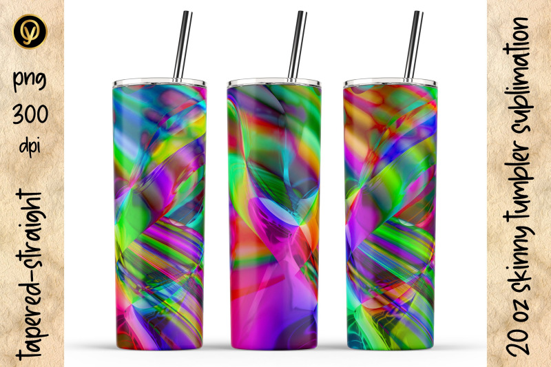 abstract-holographic-20-oz-skinny-tumbler-sublimation
