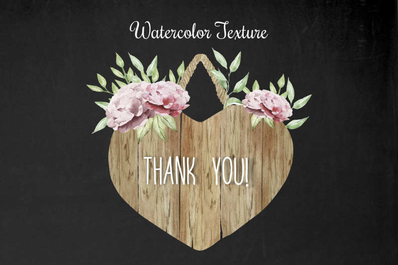 watercolor-wooden-signboards-with-flowers-floral-wood-clipart