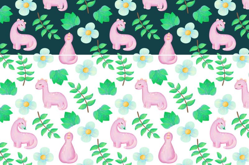 pink-dinosaur-seamless-pattern