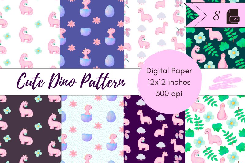 pink-dinosaur-seamless-pattern