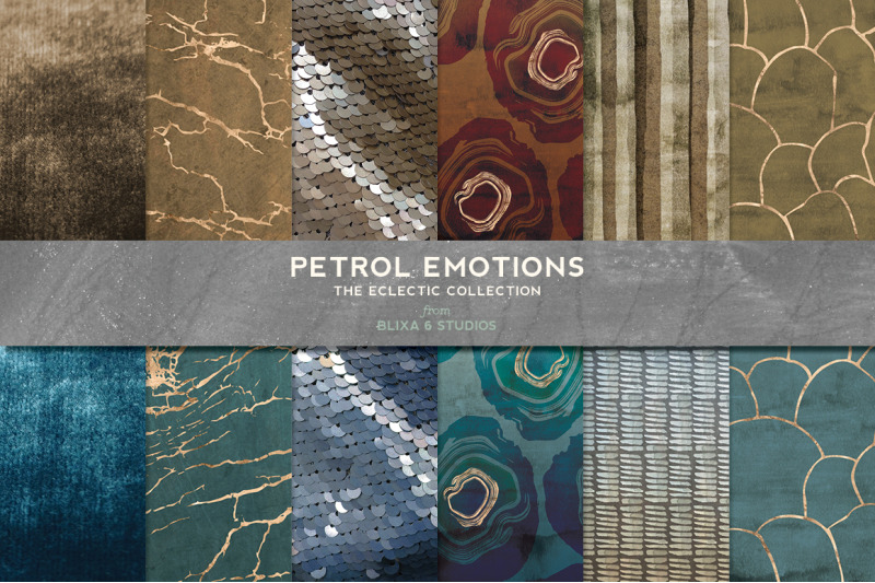 petrol-emotions-gold-amp-marble-geode-clipart-set