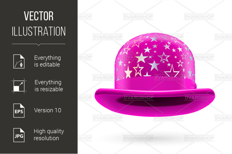 magenta-starred-bowler-hat