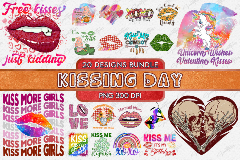 kissing-day-t-shirt-design-bundle