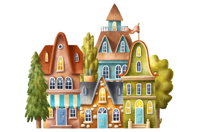 old-houses-clipart