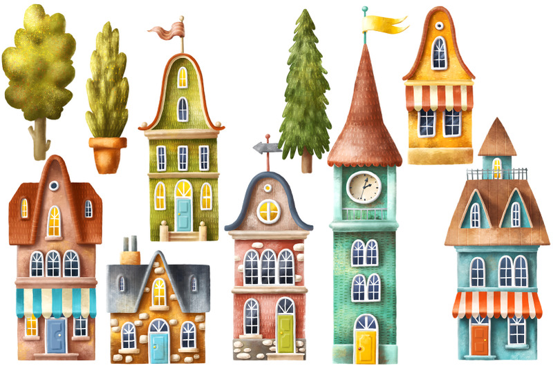 old-houses-clipart