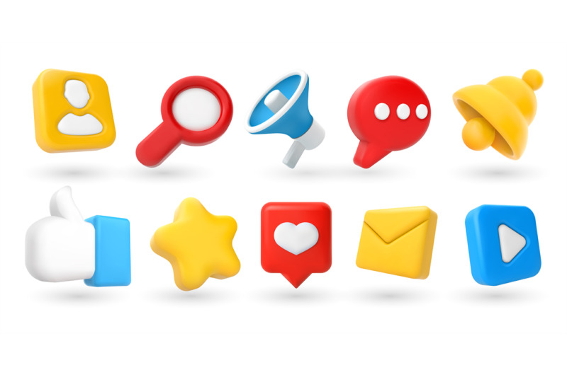 social-media-3d-icons-notificatio