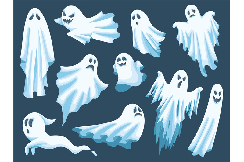 cartoon-ghost-spooky-halloween-spirit-poltergeist-characters-angry