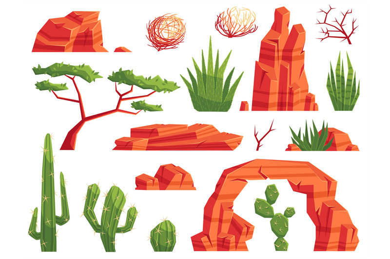 cartoon-sand-desert-elements-western-cactuses-tumbleweeds-and-aloe-p