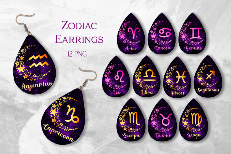 zodiac-teardrop-earring-sublimation-png-12-astrology-designs