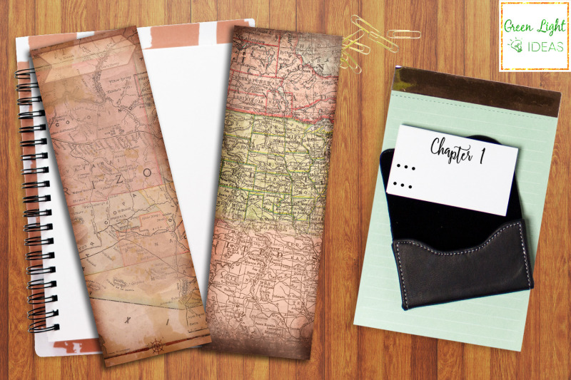 printable-vintage-maps-bookmarks-junk-journal-scrapbook-bookmarks