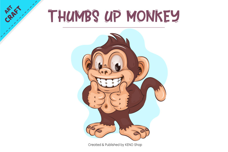 thumbs-up-monkey-cartoon-crafting-sublimation