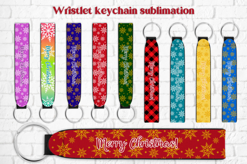 wristlet-keychain-christmas-sublimation-key-fob-wristlet