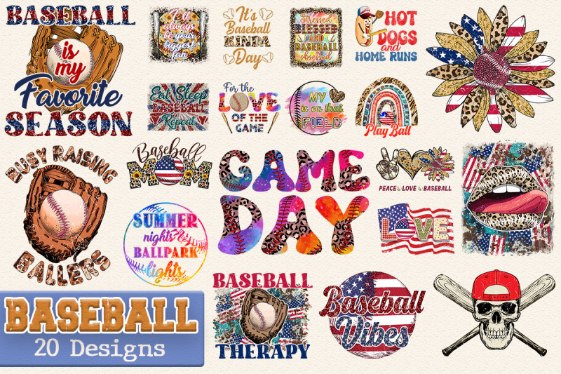 baseball-t-shirt-design-bundle